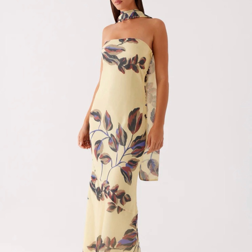 Peppermayo under the pagoda Scarf-Neck Maxi Dress